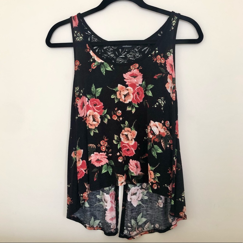 Ambiance Floral Black top